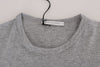 Gray Cotton Stretch Crew-neck T-Shirt