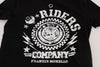 Black Cotton RIDERS Crewneck T-Shirt