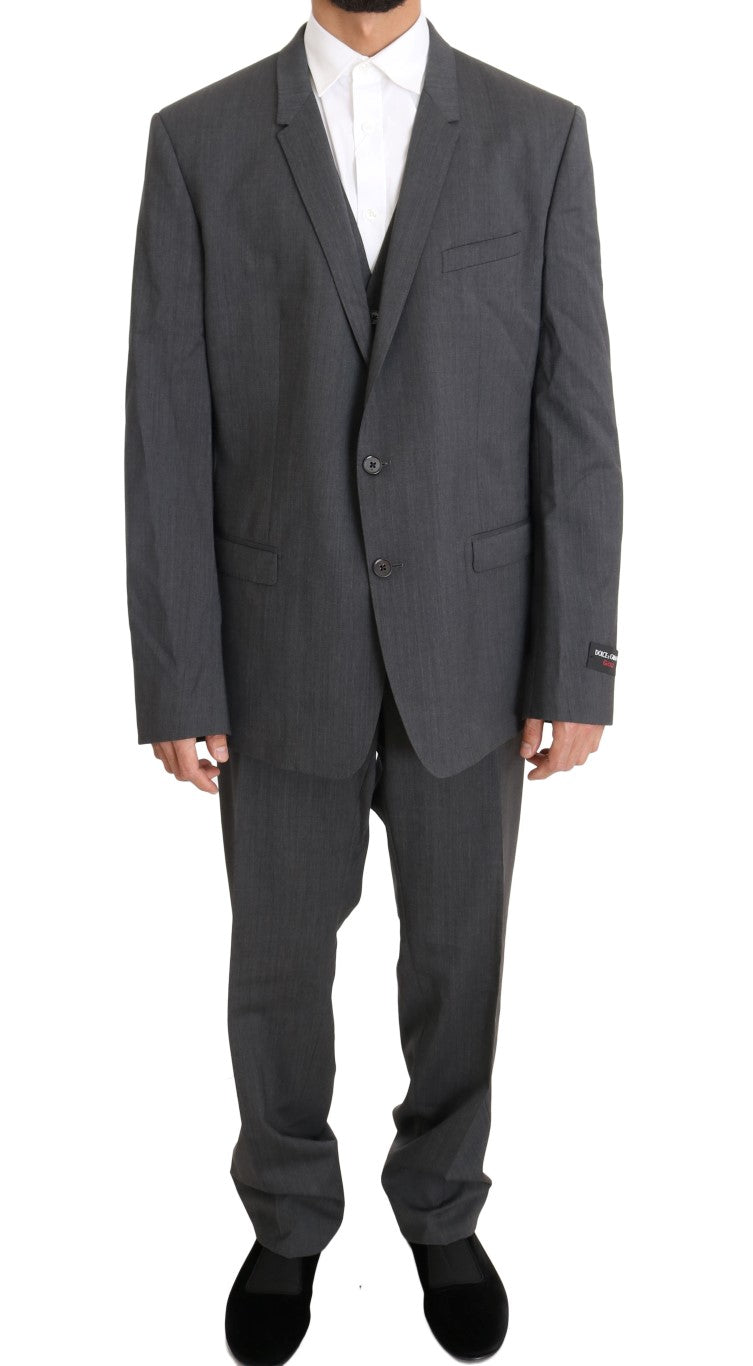 Gray Wool Stretch Slim Fit GOLD Suit