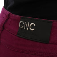 Purple Cotton Stretch Slim Denim Jeans