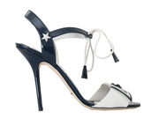 Blue White Leather Sandals MARINA Shoes