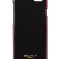 Pink Leather Heart Crystal Phone Case