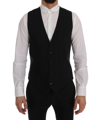 Black STAFF Cotton Striped Vest