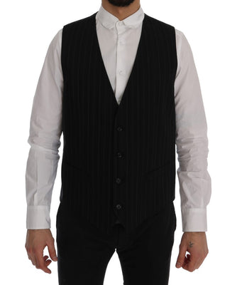 Black  STAFF Cotton Striped Vest