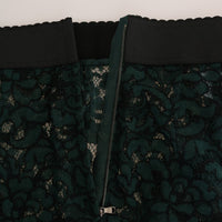 Green Floral Lace Leggings Pants