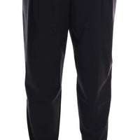 Black Wool Stretch Dress Pants