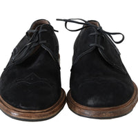 Black Suede Leather Formal Shoes