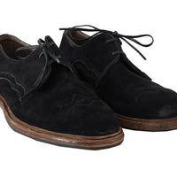 Black Suede Leather Formal Shoes