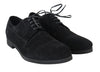 Black Suede Leather Formal Derby Shoes