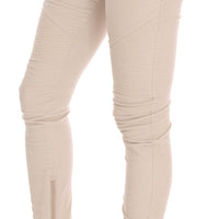 Beige Slim Jeans Corduroy Skinny Pants