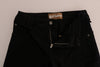 Black Cotton Denim Stretch Regular Fit Jeans