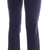 Purple Corduroy Stretch Bootcut Pants