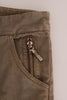 Brown Cotton Casual Slim Fit Pants