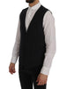 Black Wool Stretch Vest