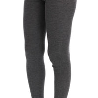 Gray Cashmere Stretch Tights