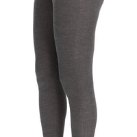 Gray Cashmere Stretch Tights