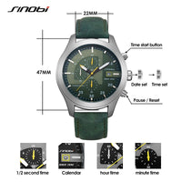 Sinobi Waterproof Quartz Men's Military Watch