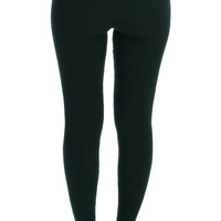 Green Wool Stretch Tights