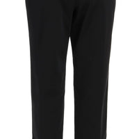 Black Wool Capri Dress Pants