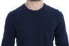 Blue Wool Crewneck Pullover Sweater