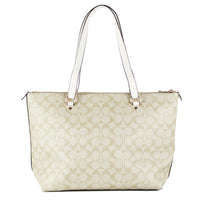 Signature Coated Canvas and Leather Gallery Tote Handbag