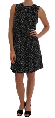 Black Wool Above Knee Dress