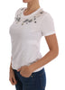 White Cotton Crystal T-Shirt