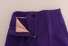 Purple Wool Flare Pants