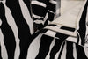 White Black Zebra Cotton Stretch Slim Pants