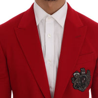 Red Cashmere Slim Fit Blazer