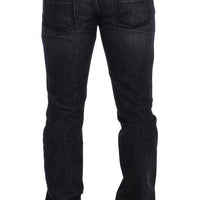 Gray Slim Fit Cotton Denim Pants Jeans