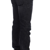 Gray Slim Fit Cotton Denim Pants Jeans