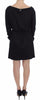 Black Modal Silk Shift Knee Dress