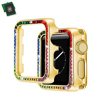 Apple Watch Bezel 40MM Series SE/6/5/4, Rainbow Square Rhinestones