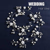 Long Crystal Flowers Hair Vine Bridal  Headpiece - Hull Hill