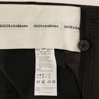 Brown Wool Stretch Pleated Pants