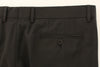 Brown Wool Stretch Pleated Pants