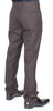 Brown Wool Stretch Pleated Pants