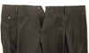 Brown Wool Stretch Pleated Pants