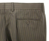 Brown Wool Stretch Pleated Pants