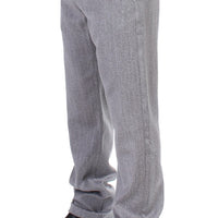 Gray Stretch Regular Straight Fit Pants