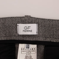 Gray Stretch Regular Straight Fit Pants