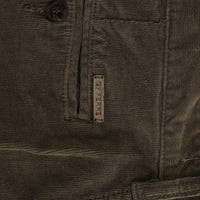 Green Stretch Straight Fit Corduroy Pants