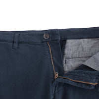 Blue Stretch Straight Fit Pants Chinos