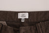 Brown Cotton Regular Fit Casual Pants