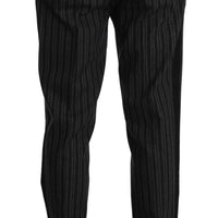 Gray Wool Black Stripe Regular Trousers Pant