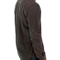 Green Button Front Cotton Casual Shirt