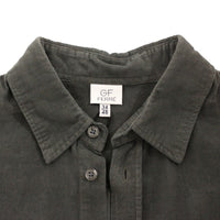 Green Button Front Cotton Casual Shirt