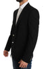 Black Wool MARTINI Coat of Arms Blazer Jacket