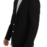 Black Wool MARTINI Coat of Arms Blazer Jacket